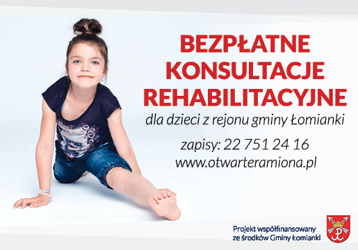 bezpłatna rehabilitacja dla dzieci z gminy Łomianki